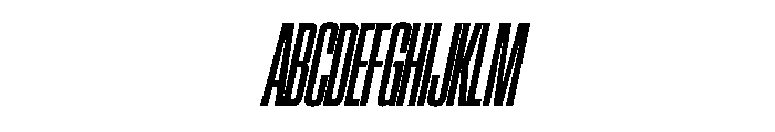 SwisspostersVAR ExtraCondensedSemiBoldItalic Instance Font UPPERCASE