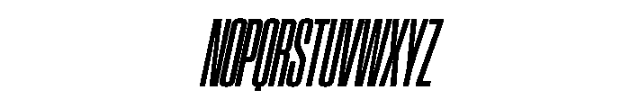 SwisspostersVAR ExtraCondensedSemiBoldTallItalic Instance Font UPPERCASE