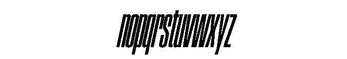 SwisspostersVAR ExtraCondensedSemiBoldTallItalic Instance Font LOWERCASE