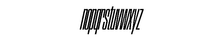 SwisspostersVAR ExtraCondensedTallItalic Instance Font LOWERCASE