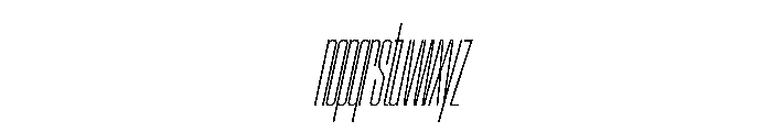 SwisspostersVAR ExtraCondensedThinItalic Instance Font LOWERCASE