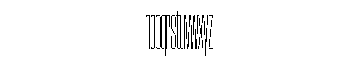 SwisspostersVAR ExtraCondensedThinTall Instance Font LOWERCASE