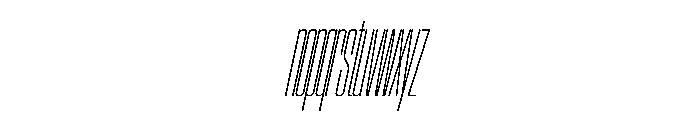 SwisspostersVAR ExtraCondensedThinTallItalic Instance Font LOWERCASE