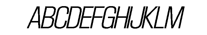 SwisspostersVAR ExtraLightItalic Instance Font UPPERCASE