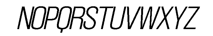 SwisspostersVAR ExtraLightItalic Instance Font UPPERCASE