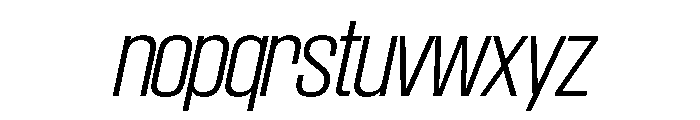 SwisspostersVAR ExtraLightItalic Instance Font LOWERCASE