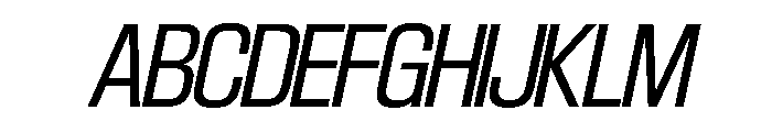SwisspostersVAR LightTallItalic Instance Font UPPERCASE