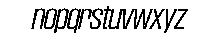 SwisspostersVAR LightTallItalic Instance Font LOWERCASE