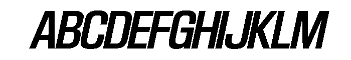 SwisspostersVAR MediumTallItalic Instance Font UPPERCASE