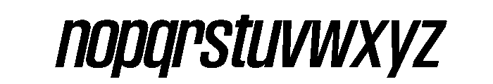 SwisspostersVAR MediumTallItalic Instance Font LOWERCASE