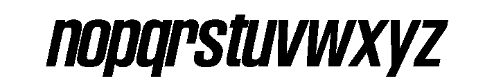 SwisspostersVAR SemiBoldTallItalic Instance Font LOWERCASE