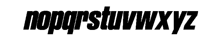 SwisspostersVAR SemiCondensedBlackItalic Instance Font LOWERCASE