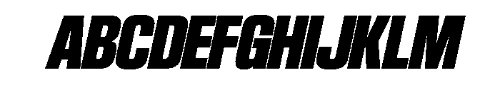 SwisspostersVAR SemiCondensedBlackTallItalic Instance Font UPPERCASE
