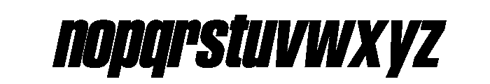 SwisspostersVAR SemiCondensedBlackTallItalic Instance Font LOWERCASE