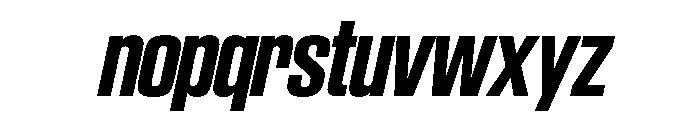 SwisspostersVAR SemiCondensedBoldItalic Instance Font LOWERCASE