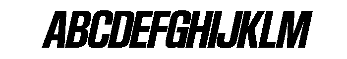 SwisspostersVAR SemiCondensedBoldTallItalic Instance Font UPPERCASE