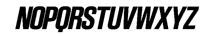 SwisspostersVAR SemiCondensedBoldTallItalic Instance Font UPPERCASE