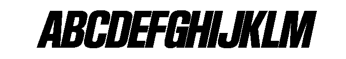 SwisspostersVAR SemiCondensedExtraBoldItalic Instance Font UPPERCASE