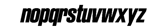 SwisspostersVAR SemiCondensedExtraBoldItalic Instance Font LOWERCASE