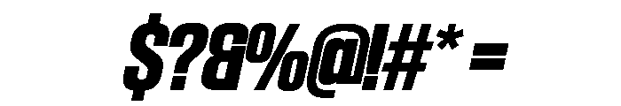 SwisspostersVAR SemiCondensedExtraBoldTallItalic Instance Font OTHER CHARS