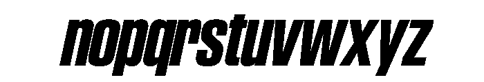 SwisspostersVAR SemiCondensedExtraBoldTallItalic Instance Font LOWERCASE