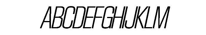 SwisspostersVAR SemiCondensedExtraLightItalic Instance Font UPPERCASE