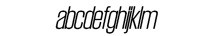 SwisspostersVAR SemiCondensedExtraLightItalic Instance FONT