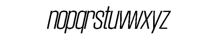 SwisspostersVAR SemiCondensedExtraLightItalic Instance Font LOWERCASE