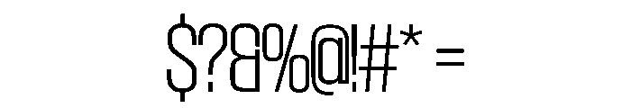 SwisspostersVAR SemiCondensedExtraLightTall Instance Font OTHER CHARS