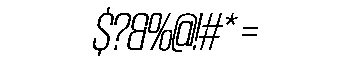 SwisspostersVAR SemiCondensedExtraLightTallItalic Instance Font OTHER CHARS