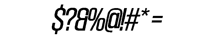 SwisspostersVAR SemiCondensedItalic Instance Font OTHER CHARS