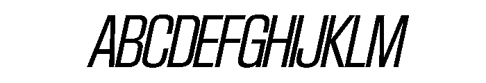 SwisspostersVAR SemiCondensedLightItalic Instance Font UPPERCASE