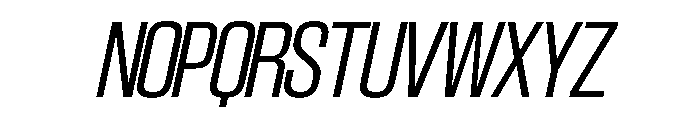 SwisspostersVAR SemiCondensedLightItalic Instance Font UPPERCASE