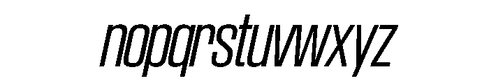 SwisspostersVAR SemiCondensedLightItalic Instance Font LOWERCASE