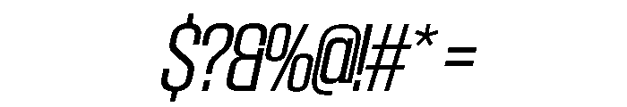 SwisspostersVAR SemiCondensedLightTallItalic Instance Font OTHER CHARS