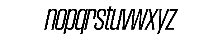 SwisspostersVAR SemiCondensedLightTallItalic Instance Font LOWERCASE