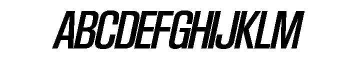SwisspostersVAR SemiCondensedMediumItalic Instance Font UPPERCASE