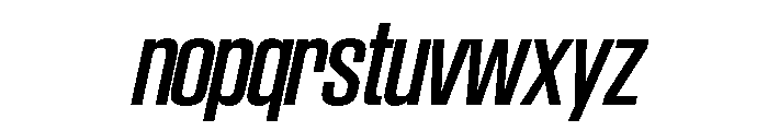 SwisspostersVAR SemiCondensedMediumItalic Instance Font LOWERCASE