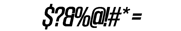 SwisspostersVAR SemiCondensedMediumTallItalic Instance Font OTHER CHARS