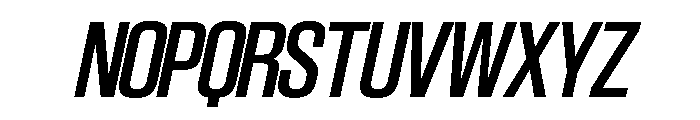 SwisspostersVAR SemiCondensedMediumTallItalic Instance Font UPPERCASE