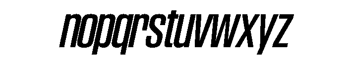SwisspostersVAR SemiCondensedMediumTallItalic Instance Font LOWERCASE