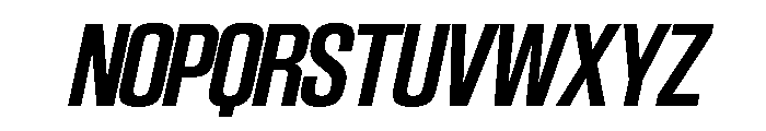 SwisspostersVAR SemiCondensedSemiBoldItalic Instance Font UPPERCASE
