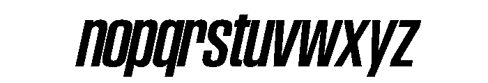 SwisspostersVAR SemiCondensedSemiBoldTallItalic Instance Font LOWERCASE