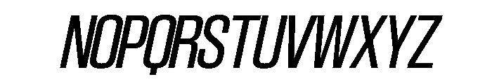 SwisspostersVAR SemiCondensedTallItalic Instance Font UPPERCASE
