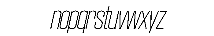 SwisspostersVAR SemiCondensedThinItalic Instance Font LOWERCASE