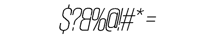 SwisspostersVAR SemiCondensedThinTallItalic Instance Font OTHER CHARS