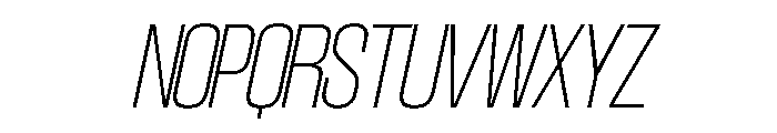 SwisspostersVAR SemiCondensedThinTallItalic Instance Font UPPERCASE