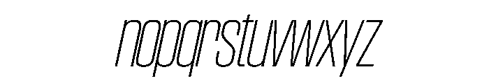 SwisspostersVAR SemiCondensedThinTallItalic Instance Font LOWERCASE