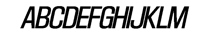 SwisspostersVAR TallItalic Instance Font UPPERCASE