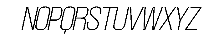 SwisspostersVAR ThinItalic Instance Font UPPERCASE